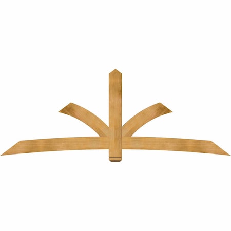 Ekena Millwork Davenport Rough Sawn Timber Gable Bracket, Western Red Cedar, 108"W x 40"H x 4"D x 6"F, 9/12 Pitch GBW108X40X0406DAV00RWR